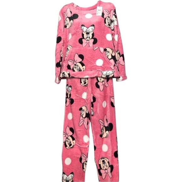 Minnie Mouse Women's 2 Piece Fleece Pajama Set - Picture 1 of 12